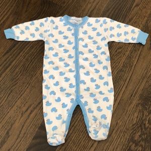 Baby steps duck snap footie 100% organic cotton
